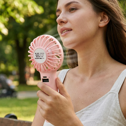 BreezeStick Portable Handheld Fan Rechargeable Mini USB Fan (1 Pc)